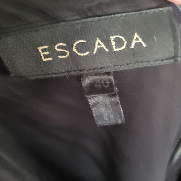 Escada Black V Neck Sheath Dress - Picture 8 of 12